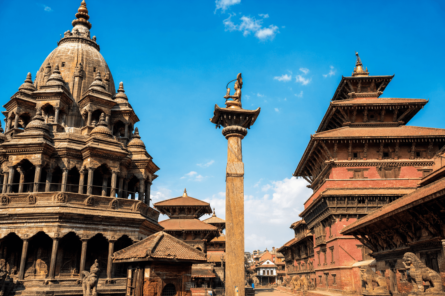 Kathmandu Durbar Square temples in Nepal